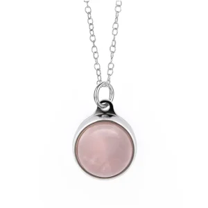 Stalen Pendant – Rozenkwarts